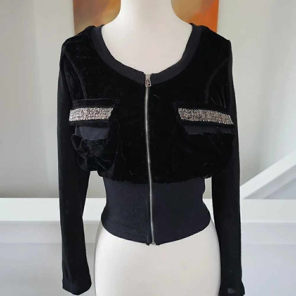 Black Velvet Jacket Size M